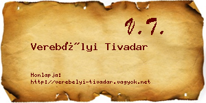 Verebélyi Tivadar névjegykártya