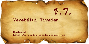 Verebélyi Tivadar névjegykártya